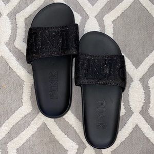 PINK Glitter Slides